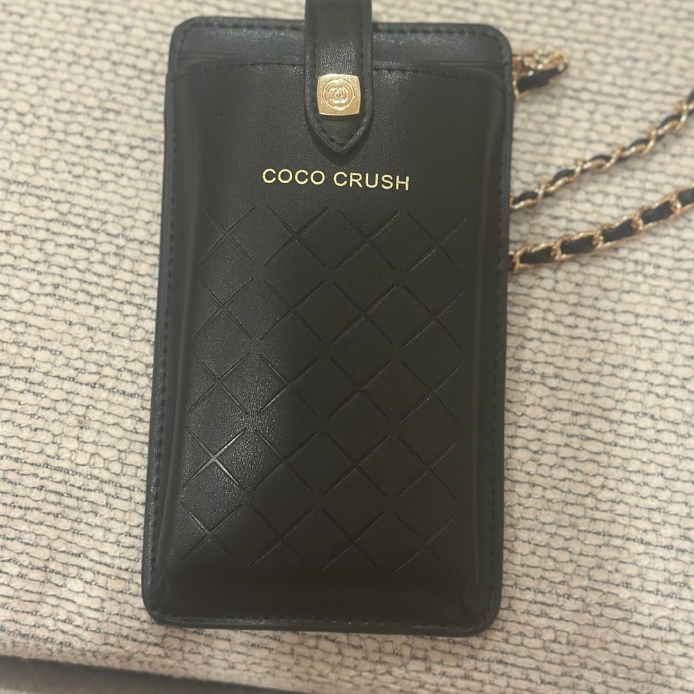 CHANEL Black Key & Card Holder